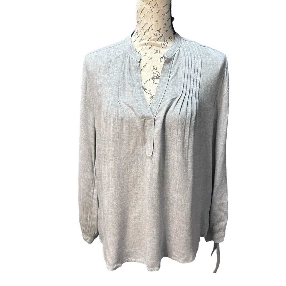 Lucky Brand Gray Long Sleeve Tunic Style Top Size Small NWT